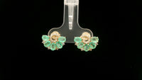 1.84 Ct Oval Emerald 14K Gold Earrings