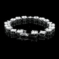 26.58 Ct Round Lab Grown Diamond 14K Gold Bracelet