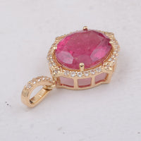 2.69 Ct Oval Tourmaline 9K Gold Pendant