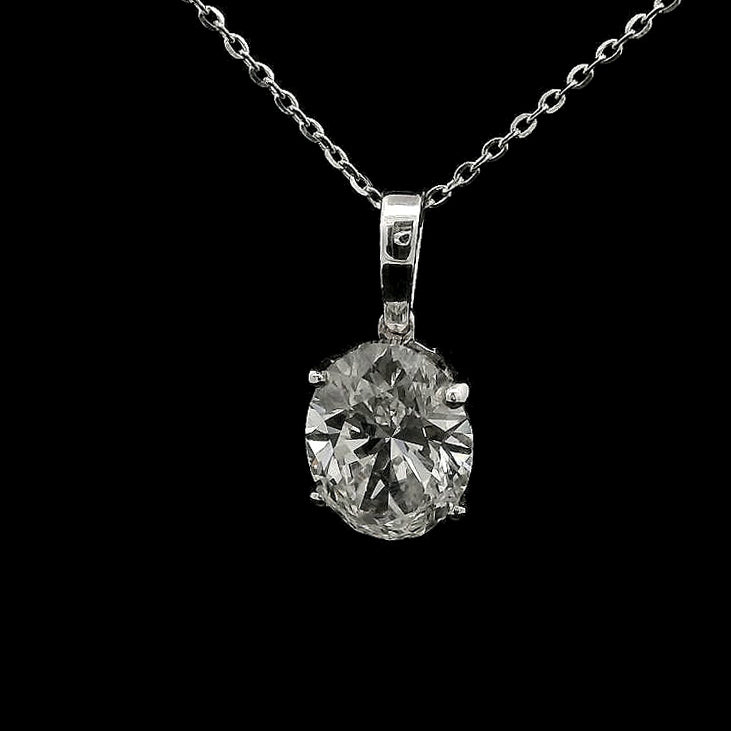 2.02 Carats Lab Grown Diamond 14K Gold Pendant