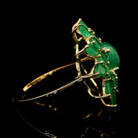 4.22 Ct Oval Emerald 14K Gold Ring