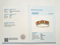 1.64 Ct Oval Natural Multi-Coloured Sapphire 14K Gold Ring