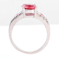 3.26 Ct Created Glass Cz 925 Sterling Silver Ring