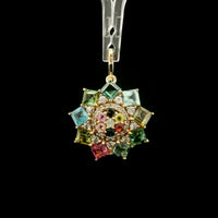 1.88 Ct Square Tourmaline 14K Gold Pendant