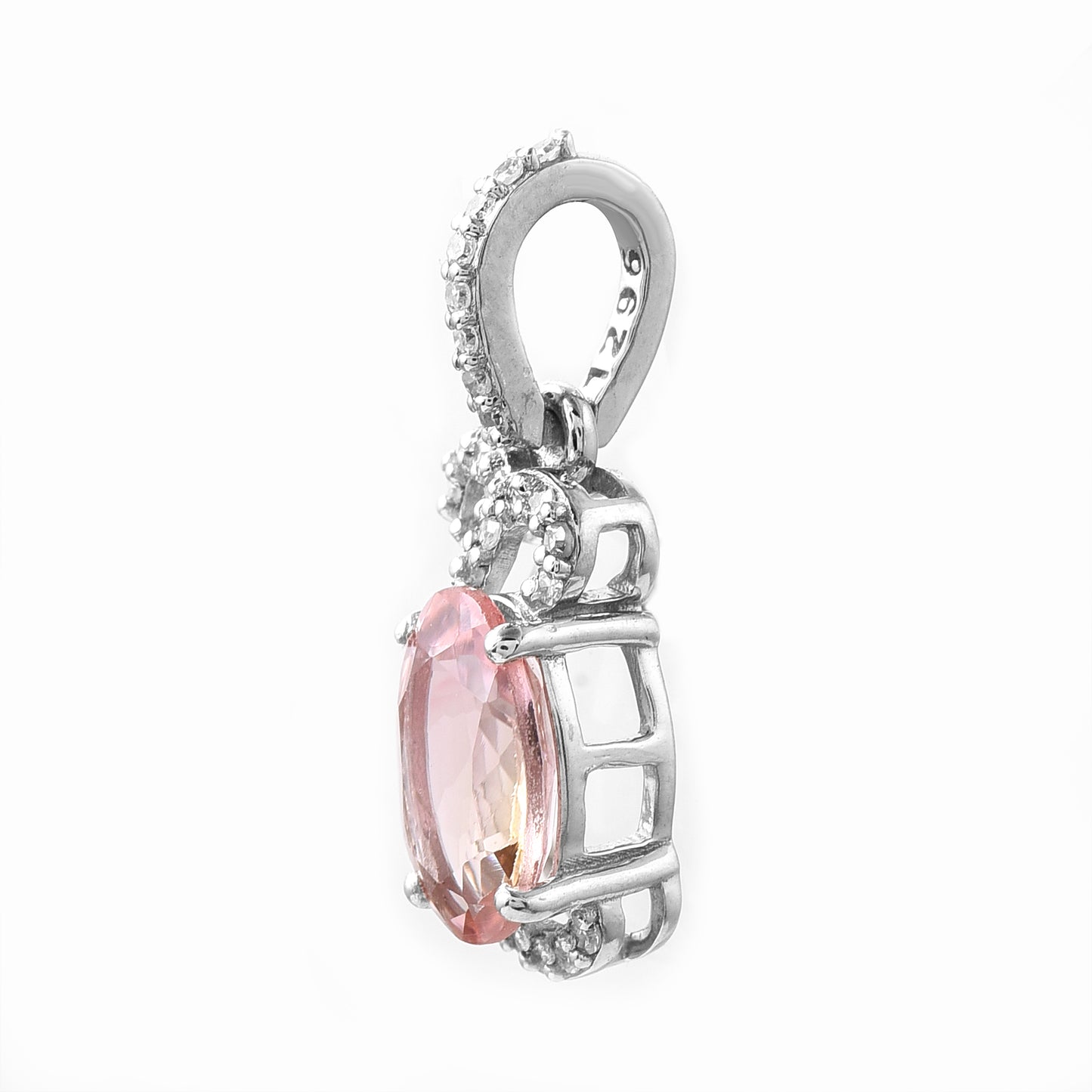 1.04 Ct Oval Tourmaline 950 Platinum Pendant