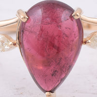 2.30 Ct Pear Natural Pink Tourmaline 14K Gold Ring