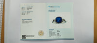 2.57 Ct Cushion Mixed Cut Natural Sapphire 14K Gold Ring