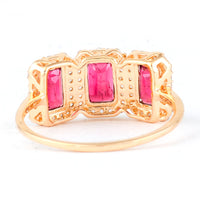 1.73 Ct Octagon Rubellite 14K Gold Ring