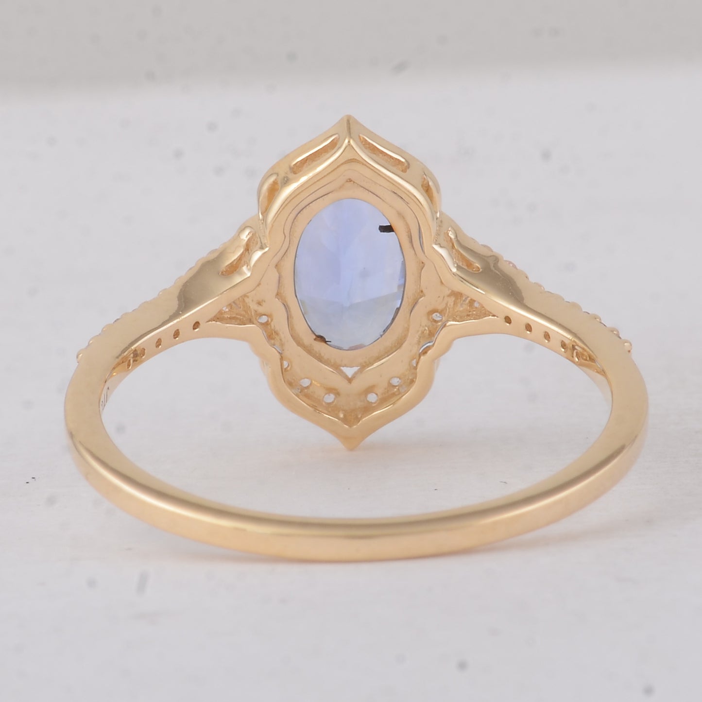 1.13 Ct Oval Sapphire 9K Gold Ring