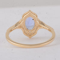 1.13 Ct Oval Sapphire 9K Gold Ring