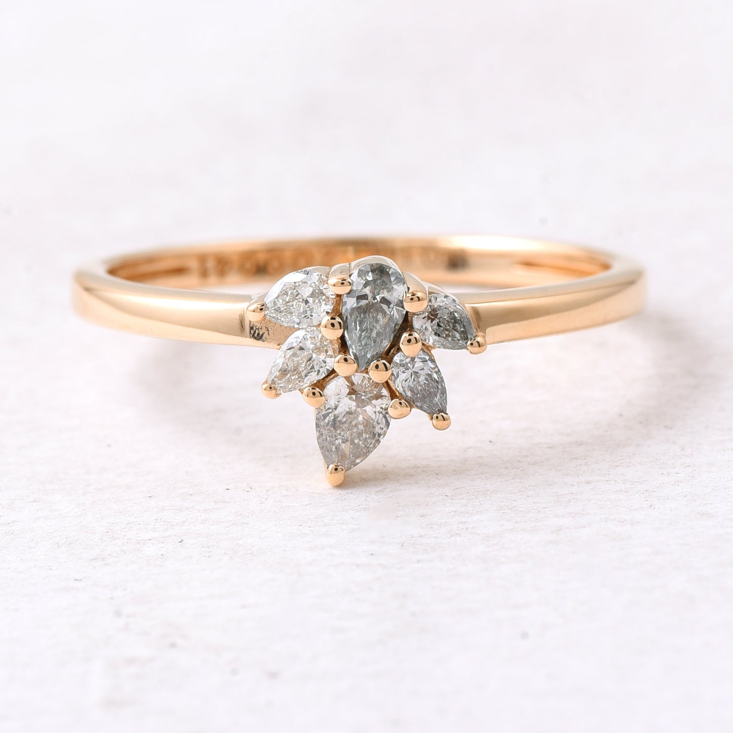 0.30 Ct Pear Diamond 14K Gold Ring
