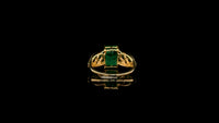 2.83 Ct Octagon Natural Emerald 14K Gold Ring