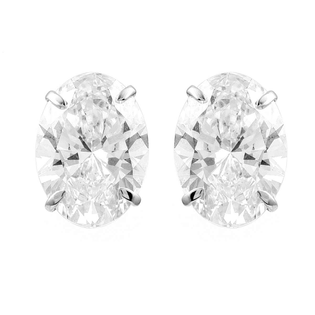3.80 Carats Lab Grown Diamond 14K Gold Earrings