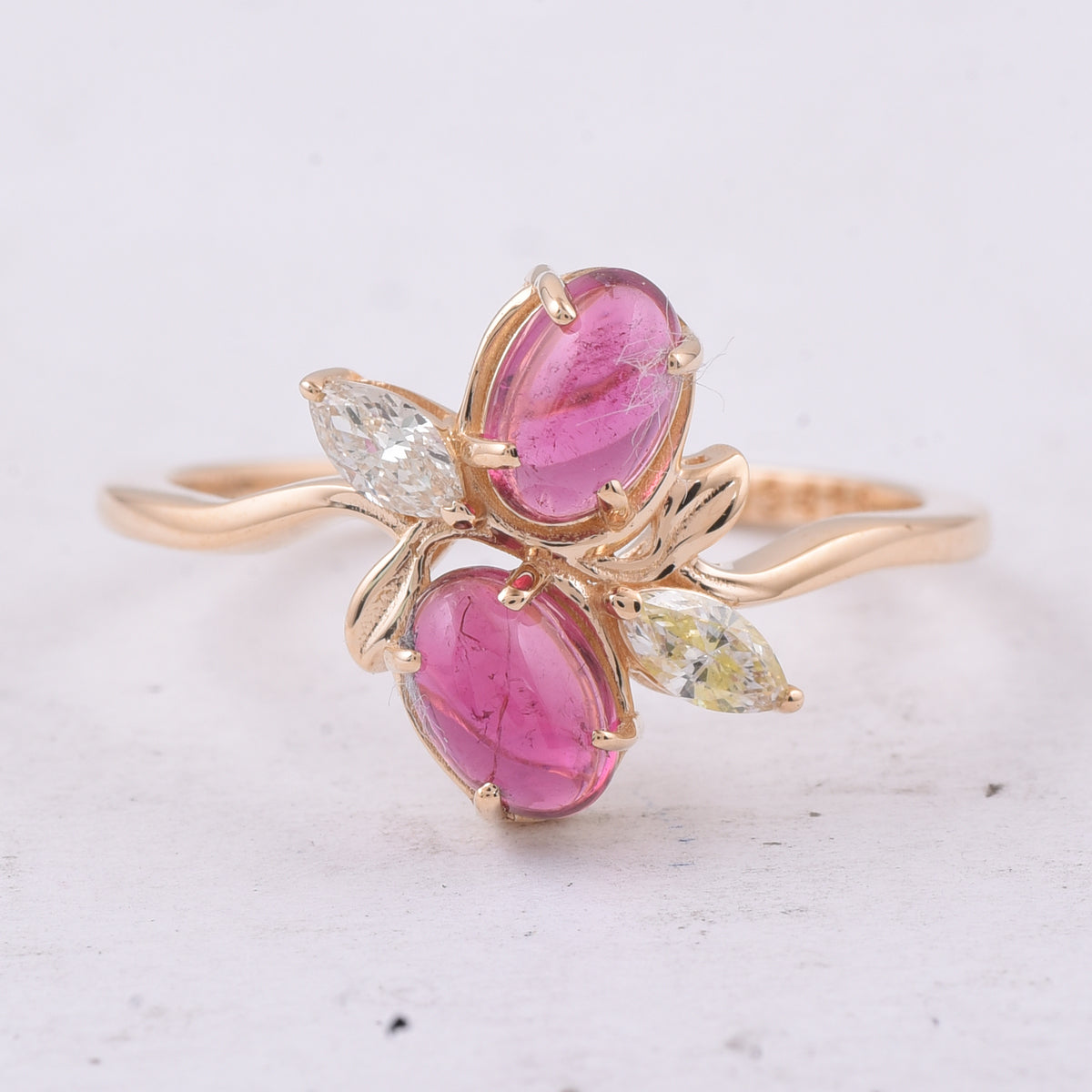 1.28 Ct Oval Natural Pink Tourmaline 14K Gold Ring