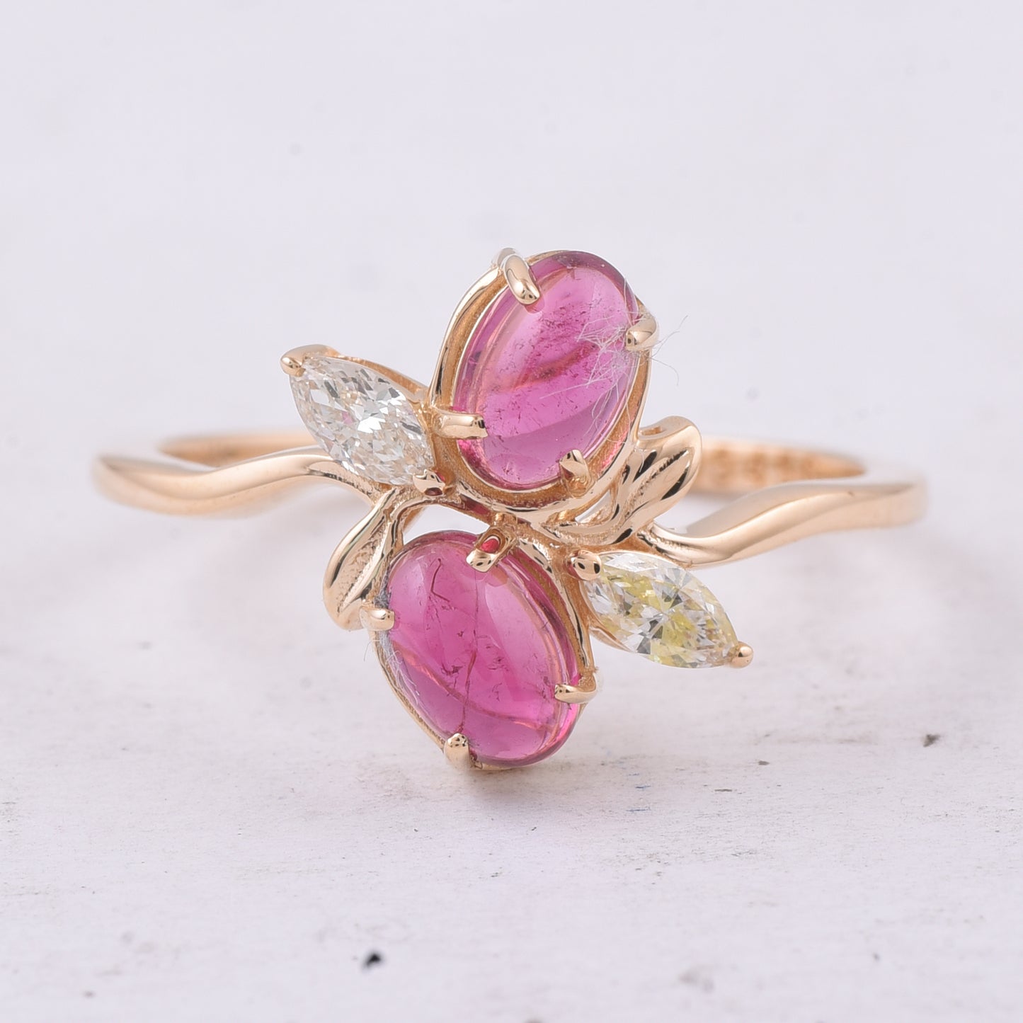 1.28 Ct Oval Natural Pink Tourmaline 14K Gold Ring