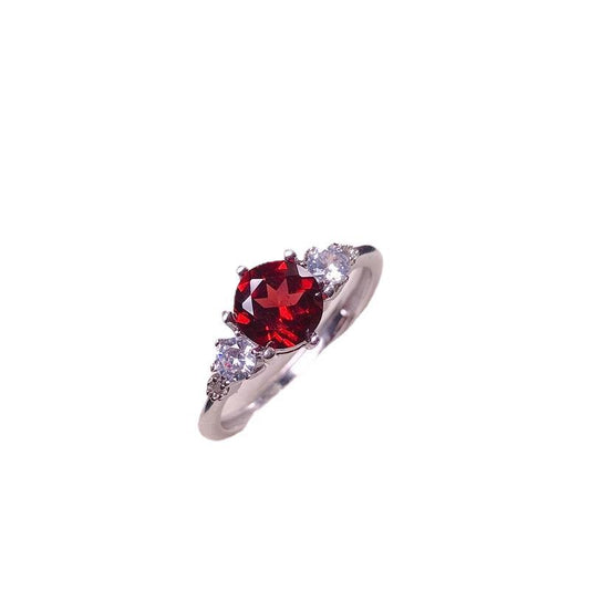 Garnet 925 Sterling Silver Ring