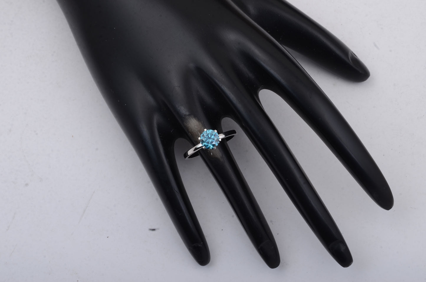 1.06 Carats Blue Lab Grown Diamond 14K Gold Ring