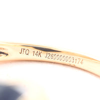 5.56 Ct Heart Cabochon Natural Sapphire 14K Gold Ring