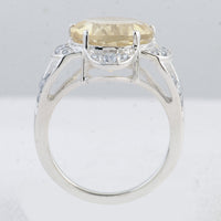 6.69 Ct Round Citrine 925 Sterling Silver Ring