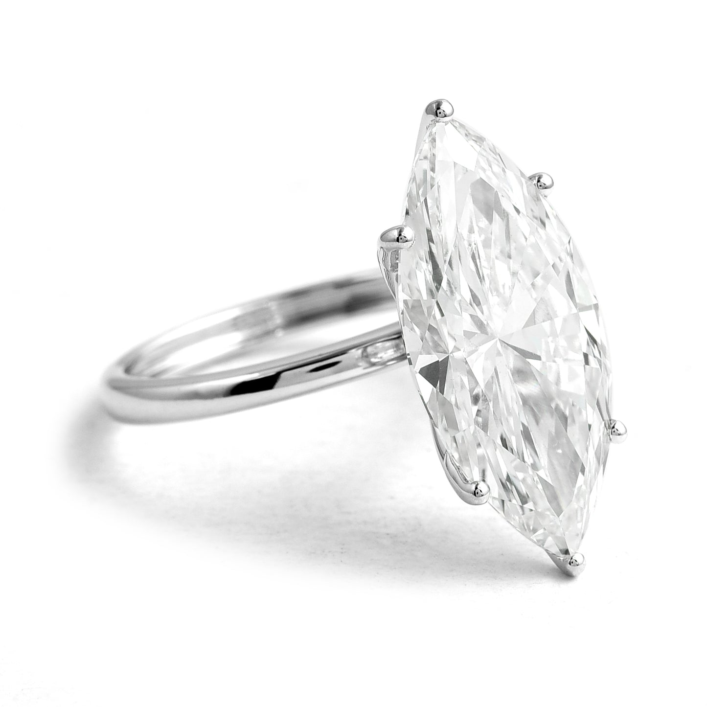 7.28 Ct Marquise Brilliant Lab Grown Diamond 14K Gold Ring