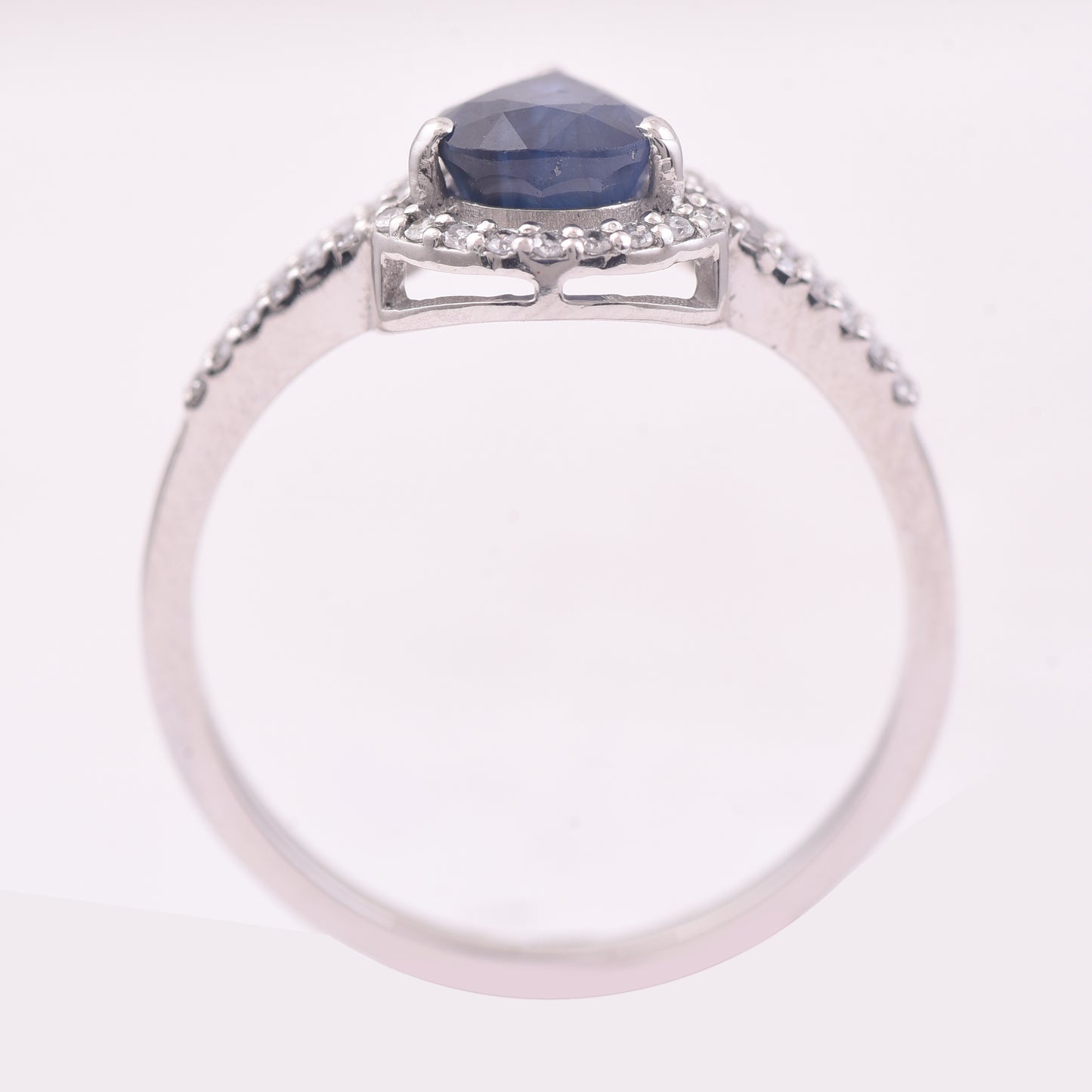 1.34 Ct Pear Mixed Cut Natural Sapphire 950 Platinum Ring