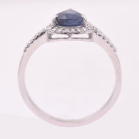 1.34 Ct Pear Mixed Cut Natural Sapphire 950 Platinum Ring