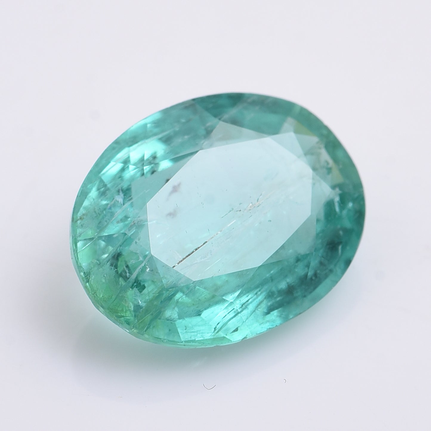 2.96 Natural Beryl Emerald Oval Mixed Cut Gemstone