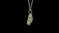 2.10 Ct Oval Emerald 14K Gold Pendant