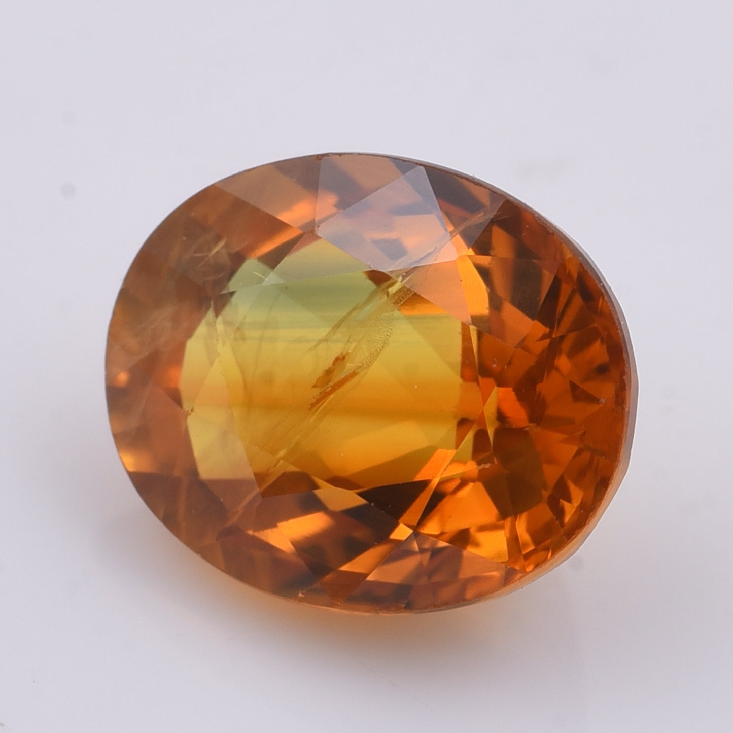 2.76 Natural Corundum Orange Sapphire Oval Mixed Cut Gemstone