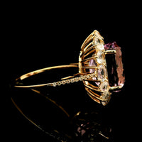 9.76 Ct Oval Kunzite 14K Gold Ring
