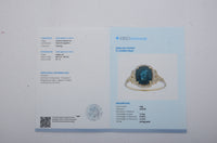 2.31 Ct Cushion Mixed Cut Natural Sapphire 14K Gold Ring
