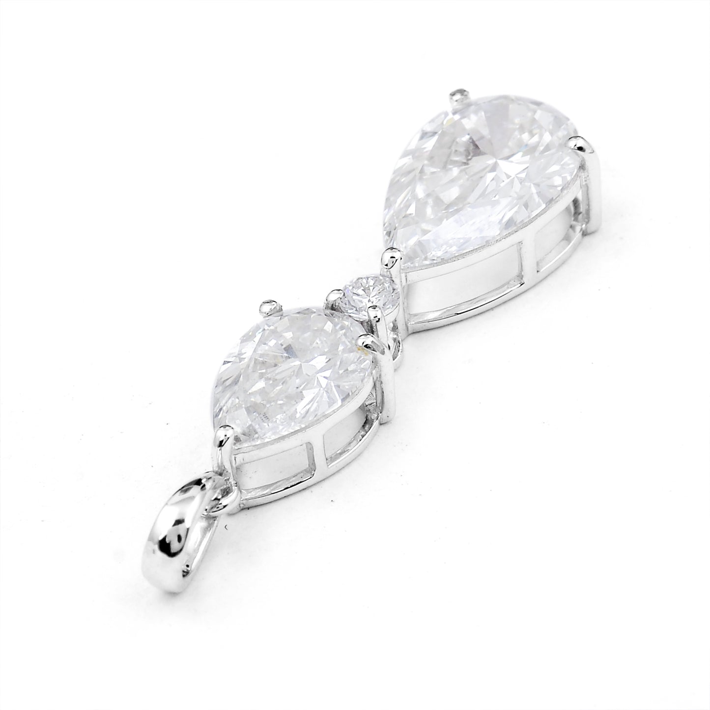 3.16 Carats Lab Grown Diamond 14K Gold Pendant