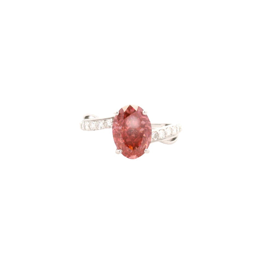 3.32 Carats Pink Lab Grown Diamond 14K Gold Ring