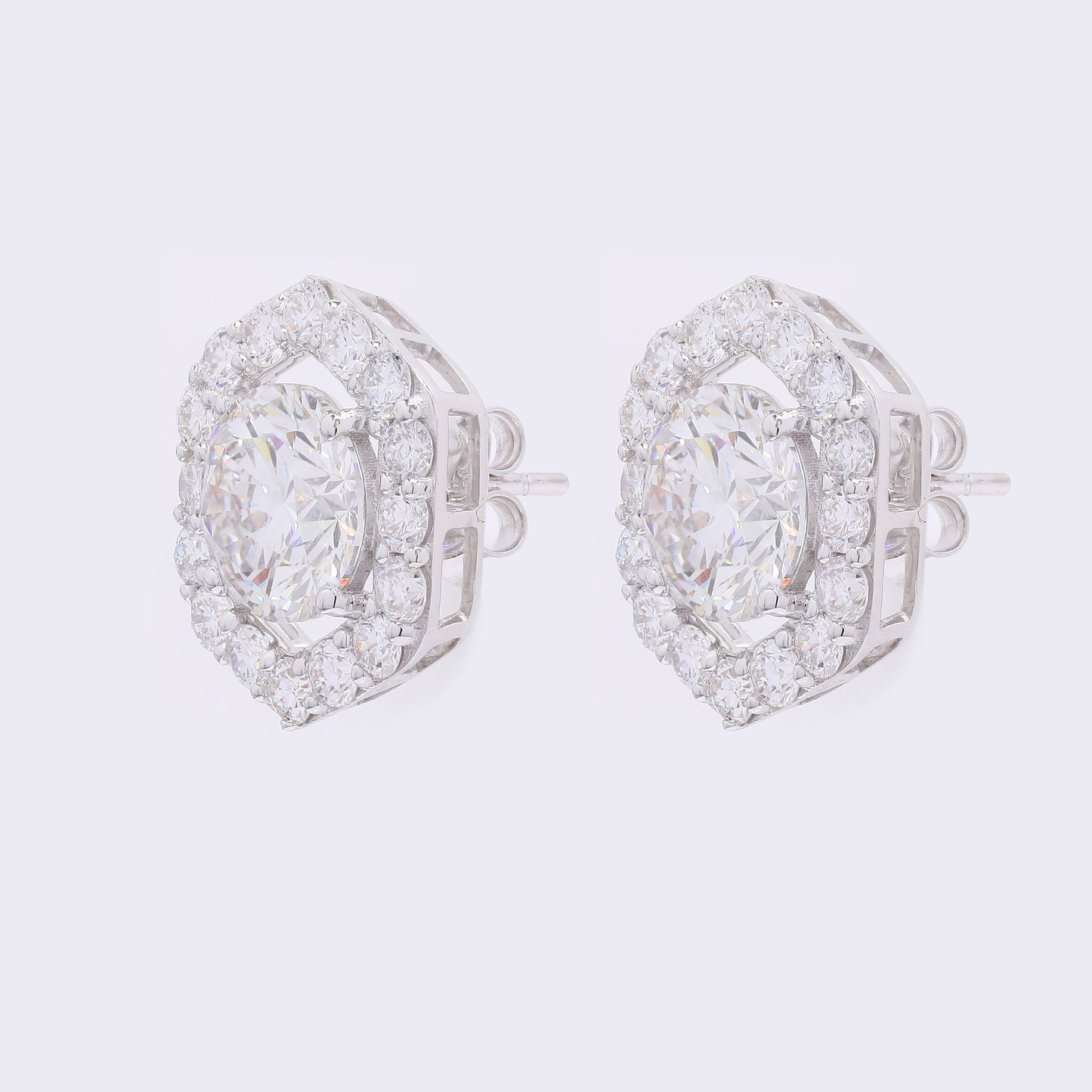 4.14 Carats Lab Grown Diamond 14K Gold Earrings