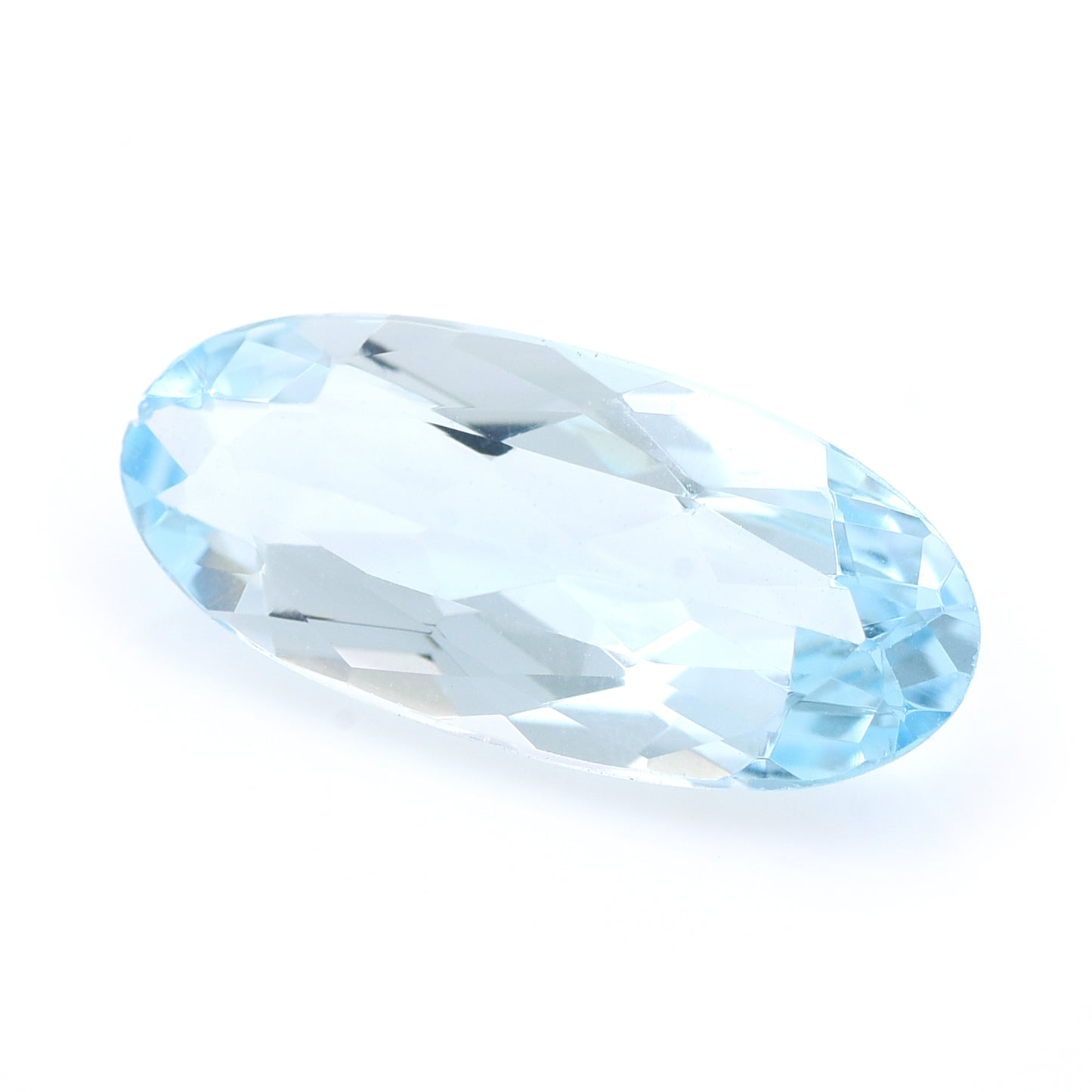 3.9 Natural Beryl Aquamarine Oval Mixed Cut Gemstone