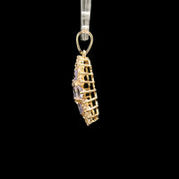1.68 Ct Square Tanzanite 14K Gold Pendant