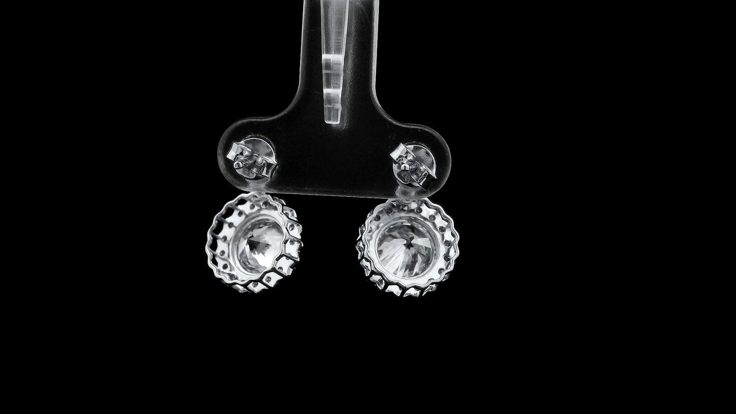 3.69 Carats Lab Grown Diamond 14K Gold Earrings