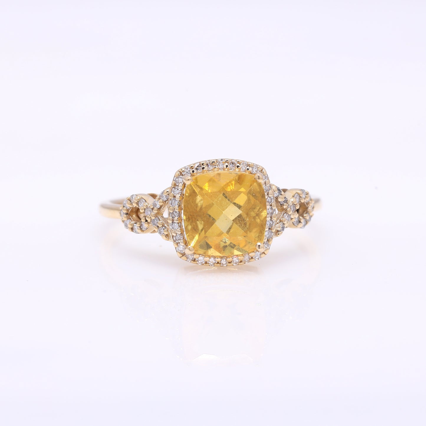1.24 Ct Cushion Mixed Cut Natural Fire Opal 14K Gold Ring