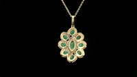1.98 Ct Marquise Emerald 14K Gold Pendant