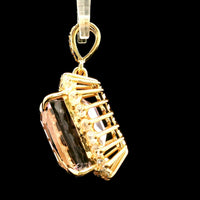 9.95 Ct Cushion Kunzite 14K Gold Pendant