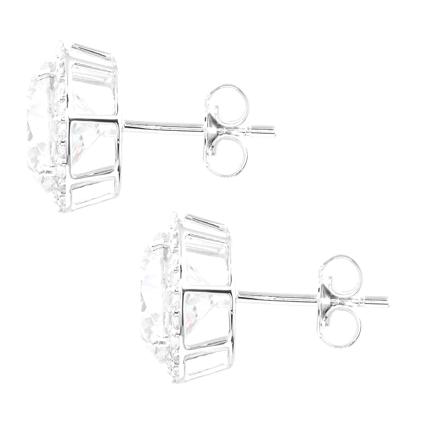 6.07 Carats Lab Grown Diamond 14K Gold Earrings