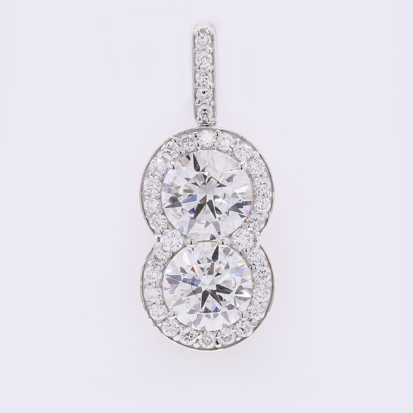 3.72 Carats Lab Grown Diamond 14K Gold Pendant