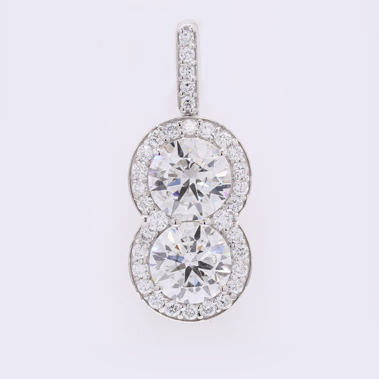 3.72 Carats Lab Grown Diamond 14K Gold Pendant