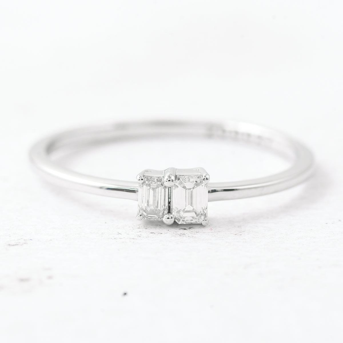 0.19 Ct Octagon Diamond 950 Platinum Ring