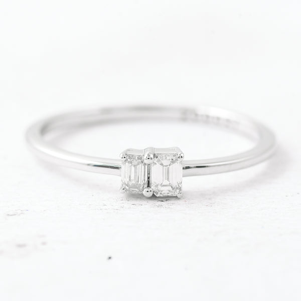 0.19 Ct Octagon Diamond 950 Platinum Ring