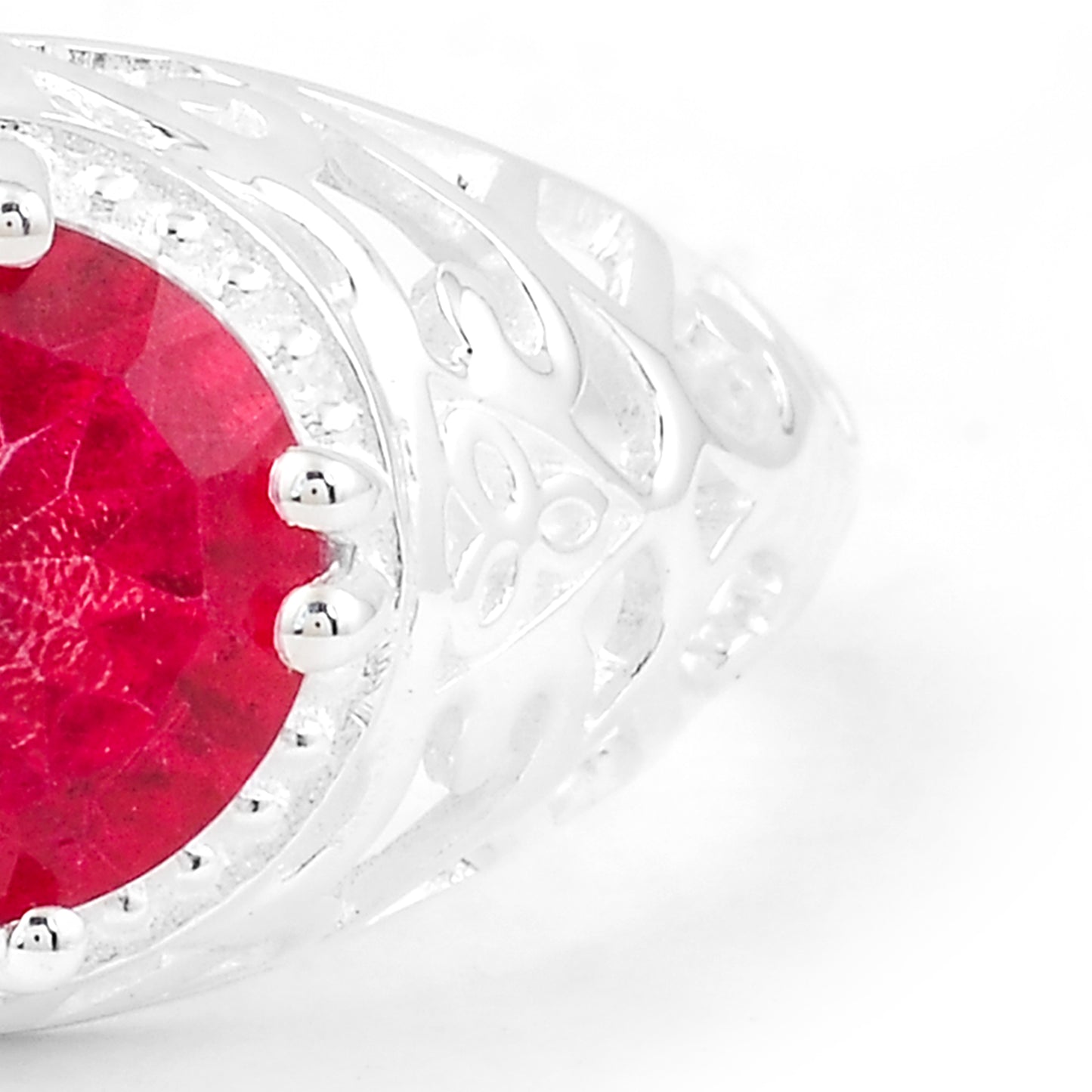 2.55 Ct Round Pink Topaz 925 Sterling Silver Ring