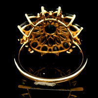 4.14 Ct Round Sapphire 14K Gold Ring