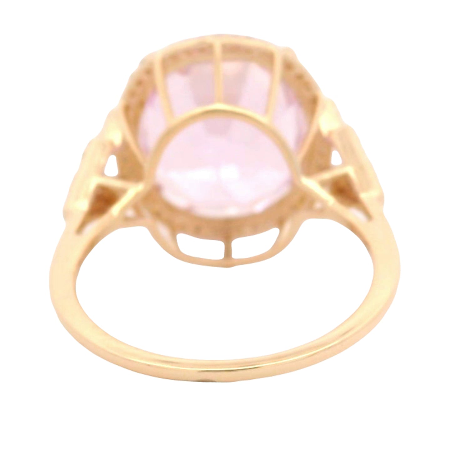 11.51 Ct Cushion Kunzite 14K Gold Ring