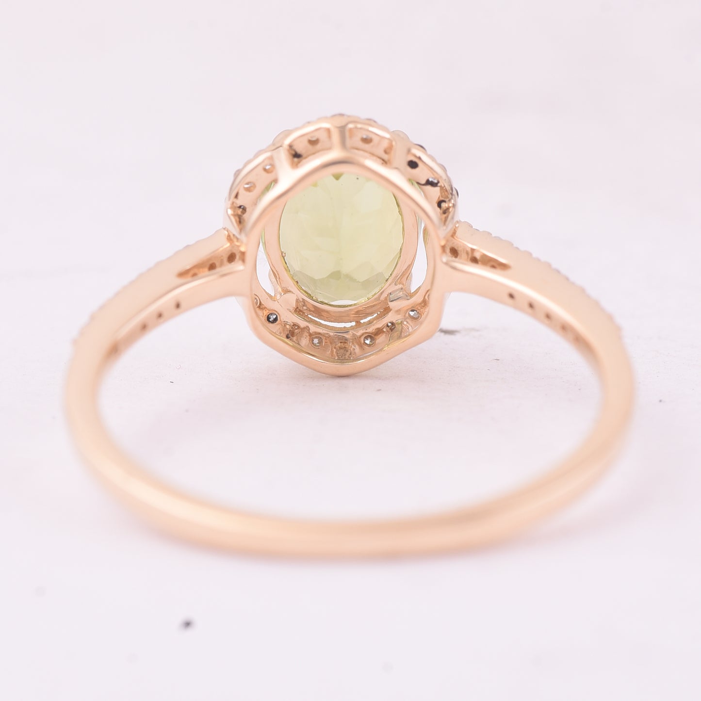 1.48 Ct Oval Mixed Cut Natural Tourmaline 14K Gold Ring