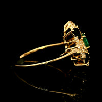 1.71 Ct Round Emerald 14K Gold Ring